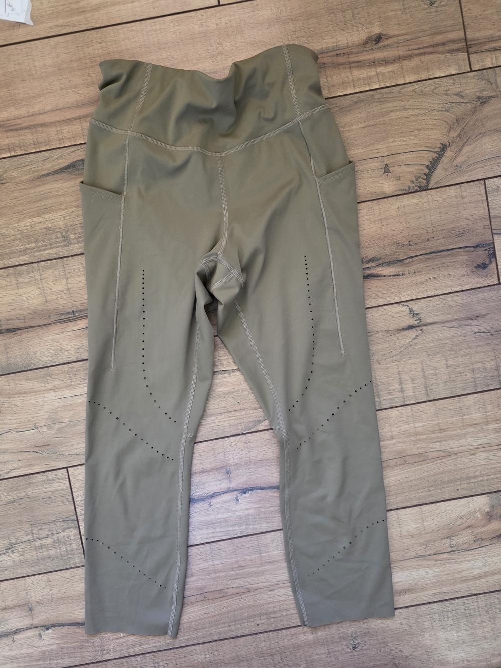 Brooks Method Crop High-Rise Performance Leggings Pockets Medium